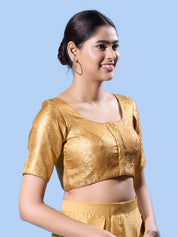 Brocade Essentials Round Neck Blouse