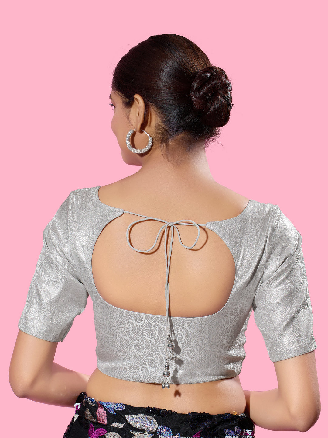 Brocade Essentials Round Neck Blouse