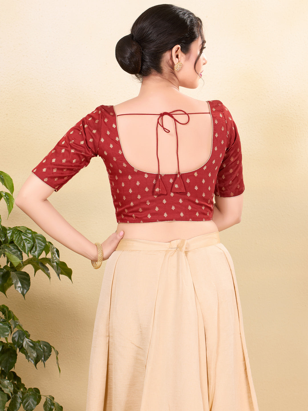 Brocade Butti Essential Round Neck Blouse