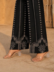 Black & Peach Placement Printed Crepe Co-ord Set with Sequin Detailing