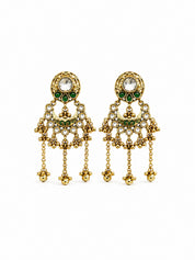 Venyora RUKSHMANI Gold-Plated Drop Earrings – Green
