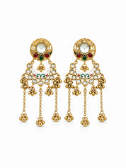 Venyora RUKSHMANI Gold-Plated Drop Earrings – White