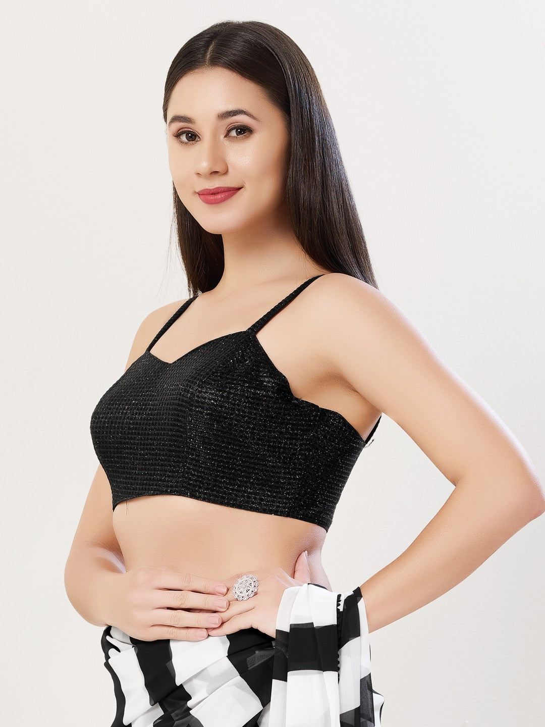 Vamas Shimmer Essential Strrapy Sleeveless Blouse