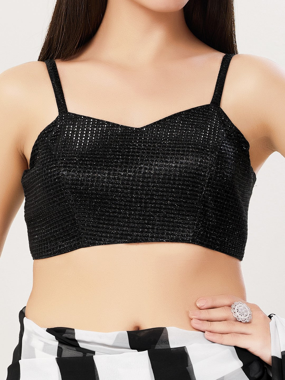 Vamas Shimmer Essential Strrapy Sleeveless Blouse
