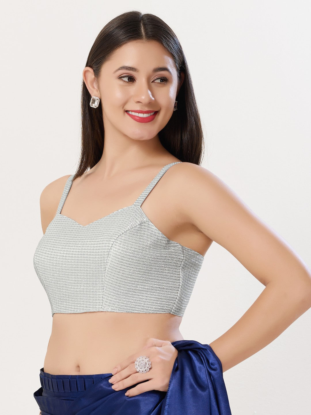 Vamas Shimmer Essential Strrapy Sleeveless Blouse