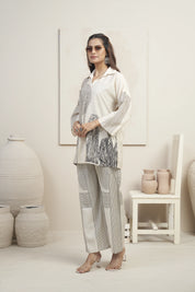 Premium quality white co-ord set for women