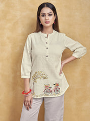 Premium quality white co-ord set for women