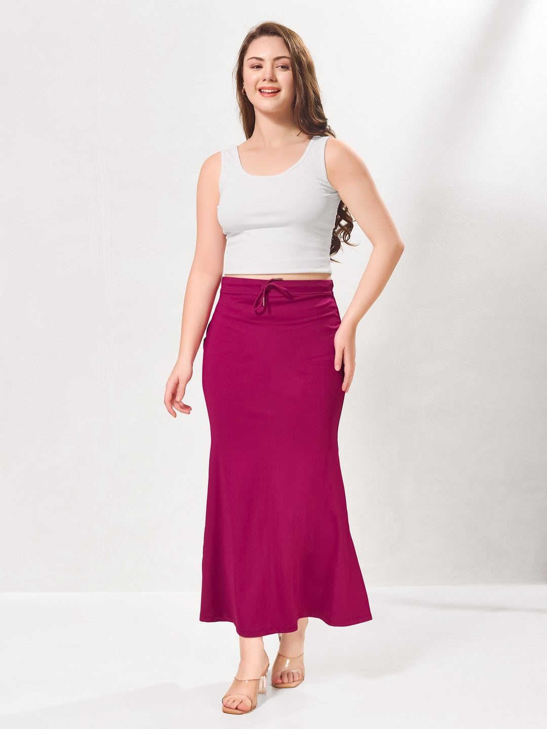 Vamas Heavy Quality Stretchable Mermaid Saree Shapewear – Magenta