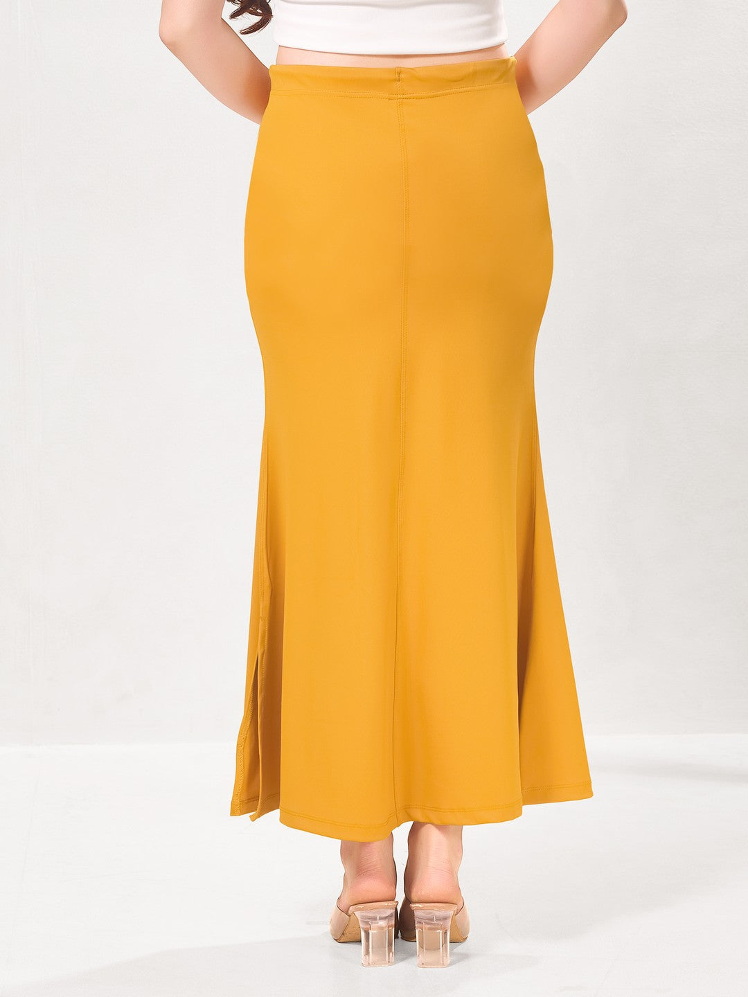 Vamas Heavy Quality Stretchable Mermaid Saree Shapewear – Mustard