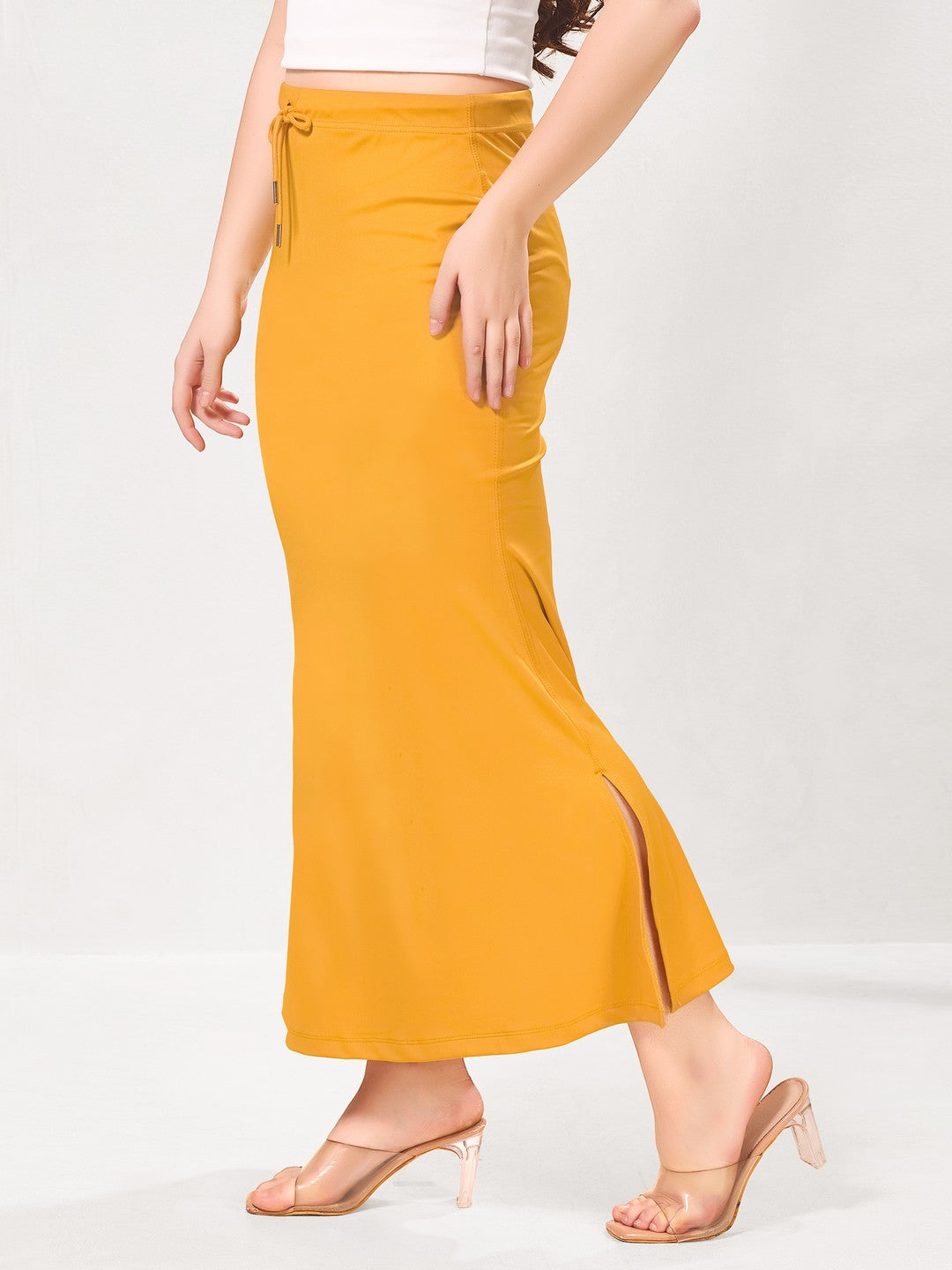 Vamas Heavy Quality Stretchable Mermaid Saree Shapewear – Mustard