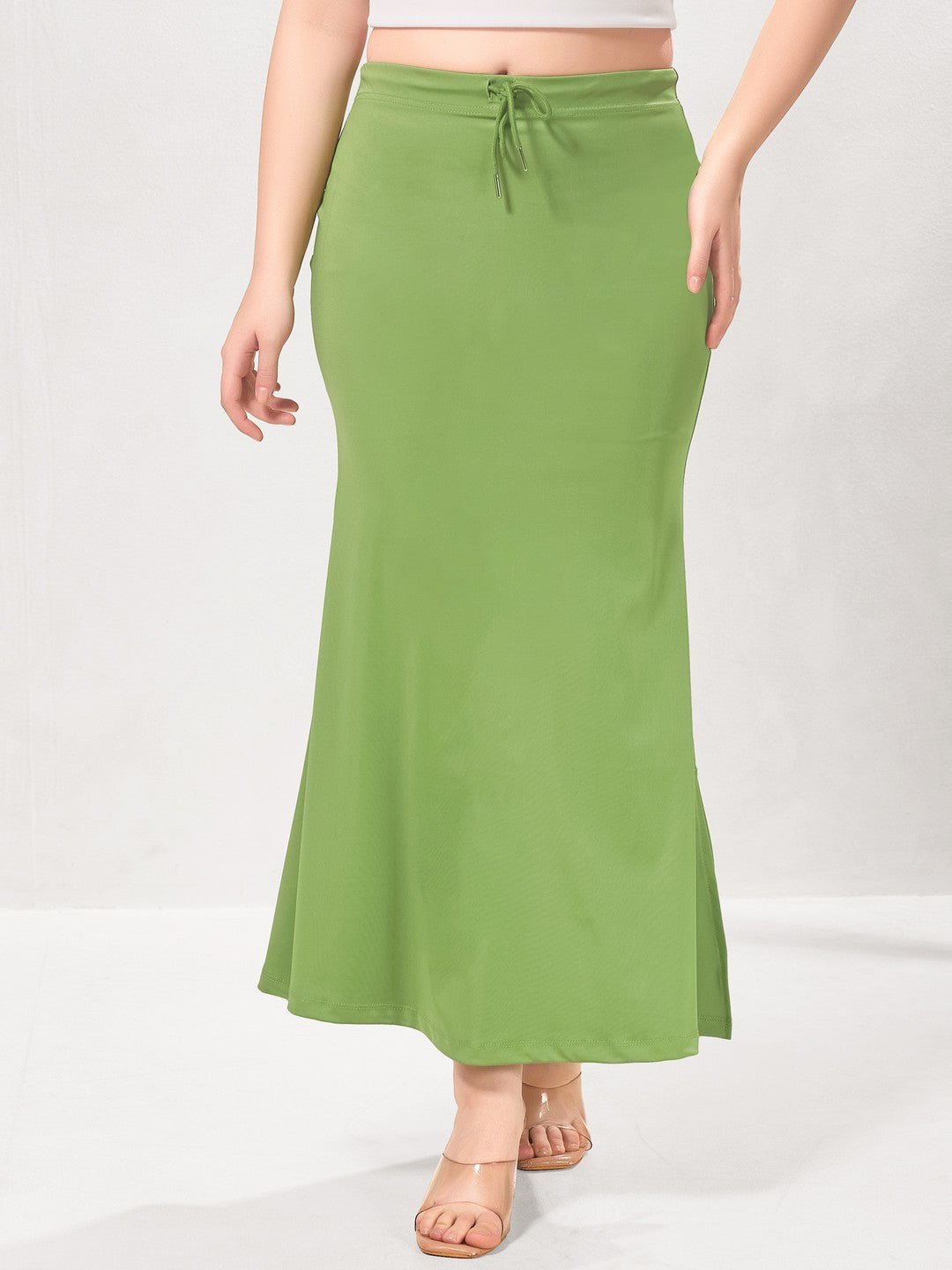Vamas Heavy Quality Stretchable Mermaid Saree Shapewear – Olive Green