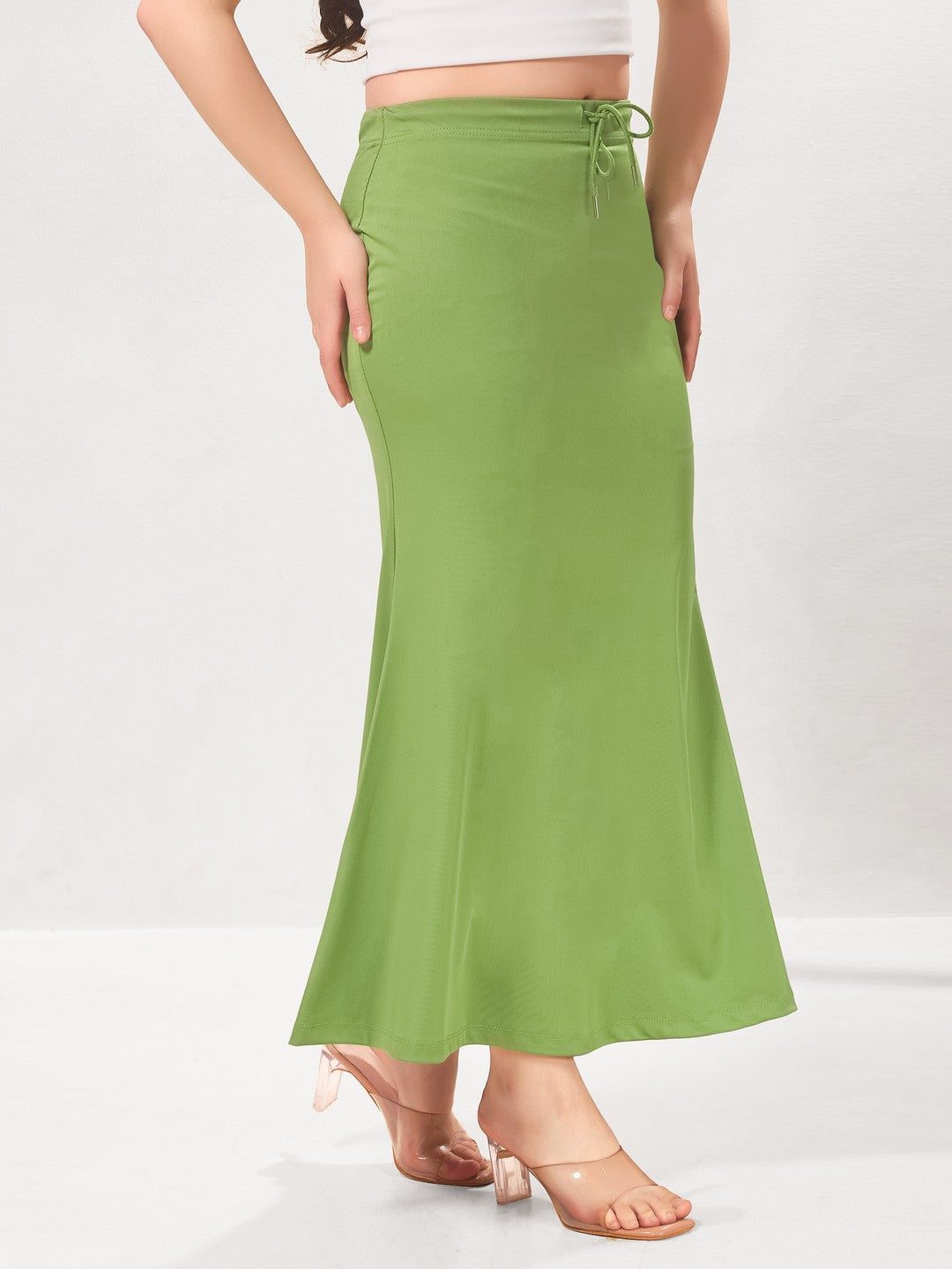 Vamas Heavy Quality Stretchable Mermaid Saree Shapewear – Olive Green