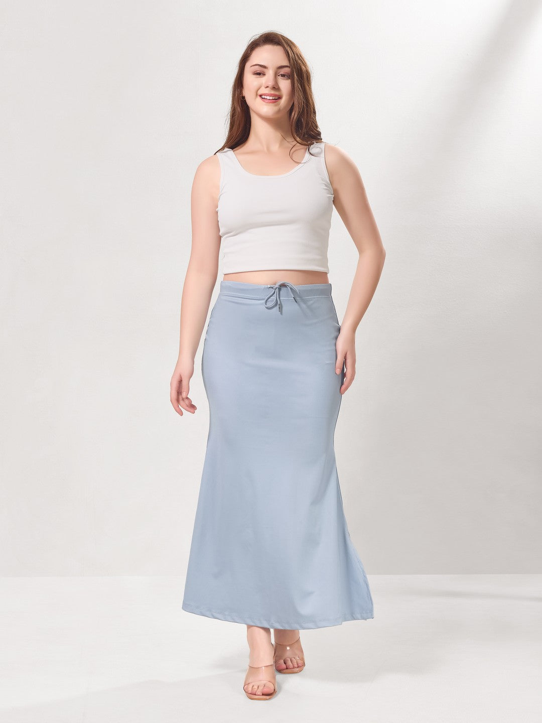 Vamas Heavy Quality Stretchable Mermaid Saree Shapewear – Steel Grey