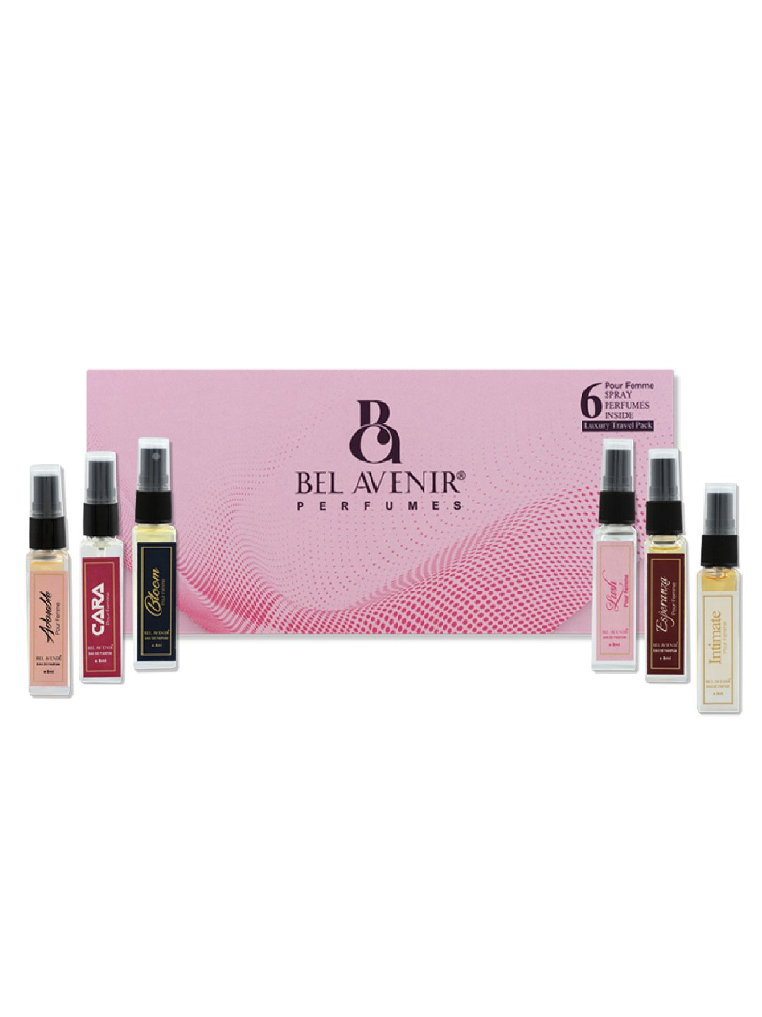 Bel Avenir Women's Perfume Travel Kit – 6 x 8ml Gift Set