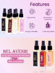 Bel Avenir Women's Perfume Travel Kit – 6 x 8ml Gift Set