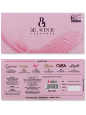 Bel Avenir Women's Perfume Travel Kit – 6 x 8ml Gift Set