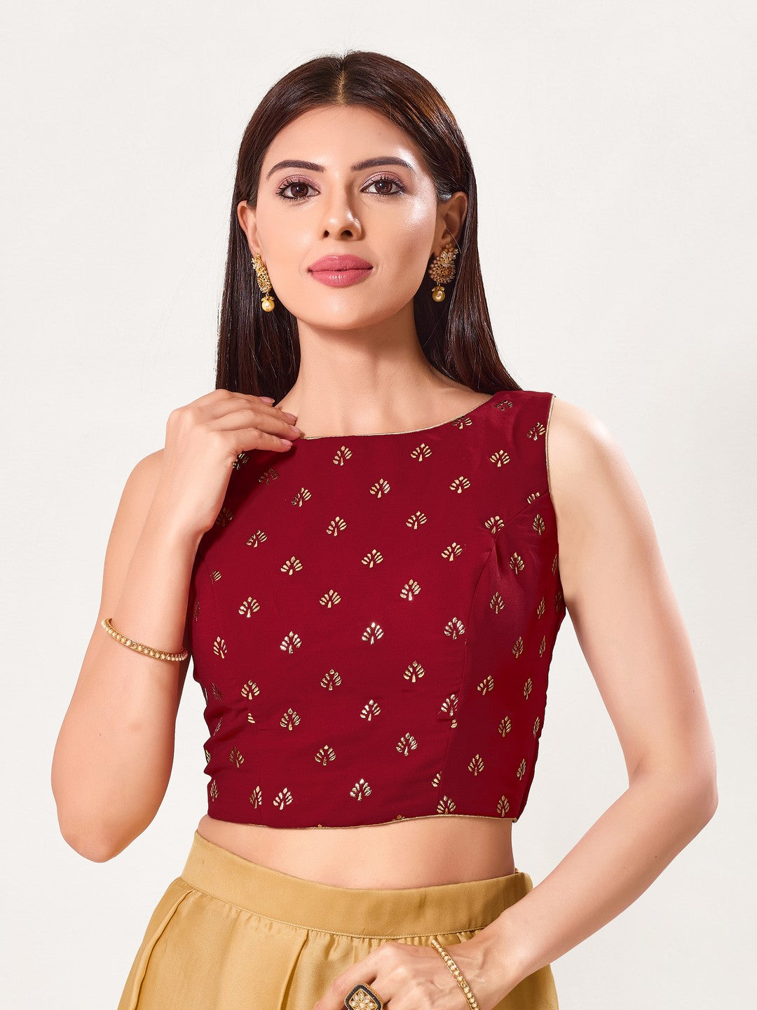 Foil Printed Crop Top