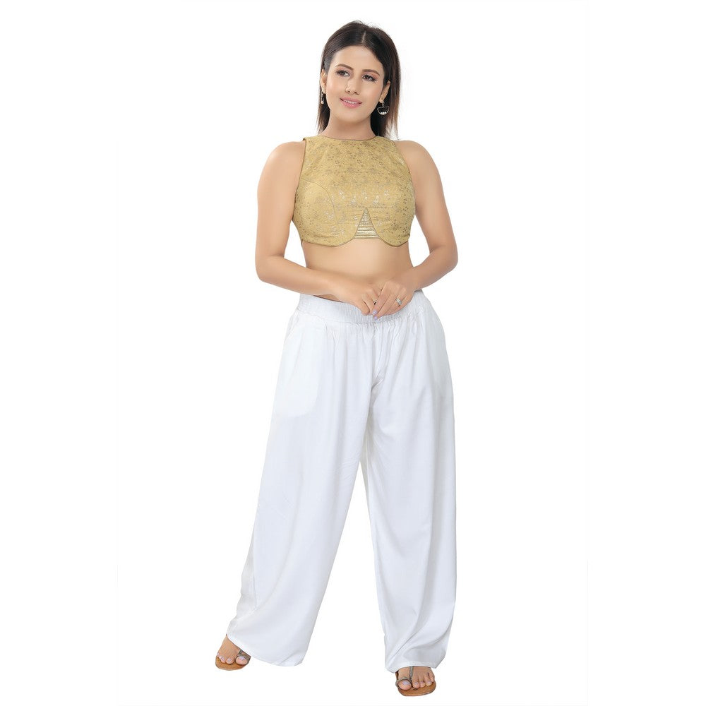 High Neck Round Waist Blouse