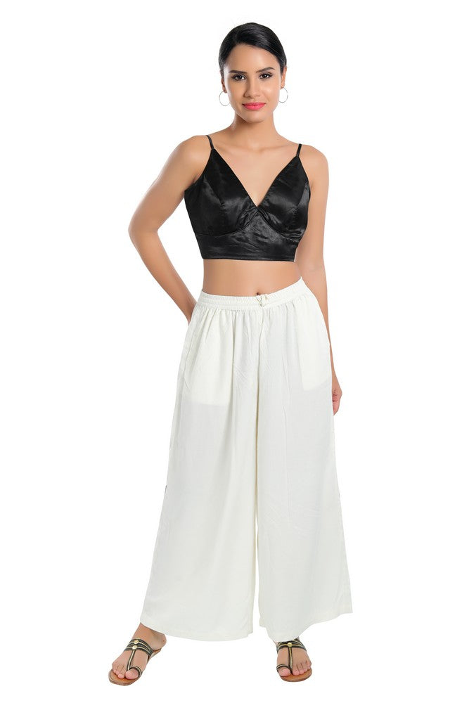 Satin Spegetti Yoke Blouse