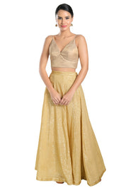 Satin Spegetti Yoke Blouse
