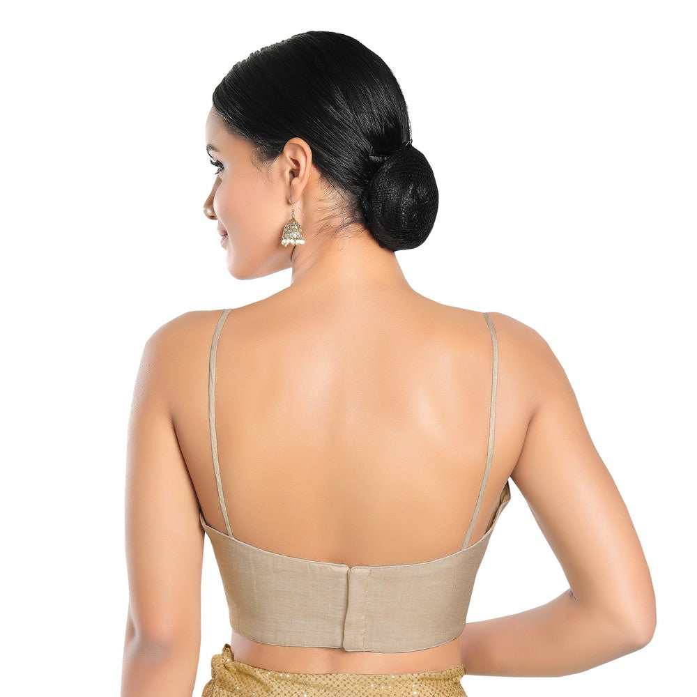 Satin Spegetti Yoke Blouse