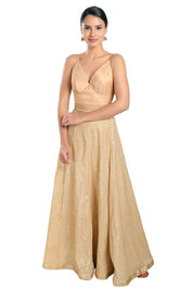 Satin Spegetti Yoke Blouse