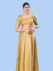 Gold Brocade Zig Zag Design Blouse