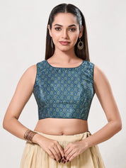Bandhani Printed High Neck Blouse