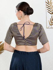 Brocade V Neck Butti Dollar Blouse