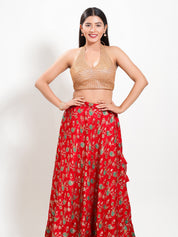 Shimmer Halter Neck Blouse