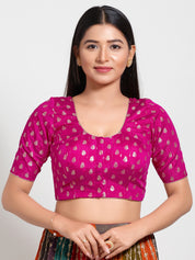 Brocade Zari Butti Front Open Blouse