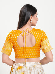 Brocade Sleeves Border Blouse