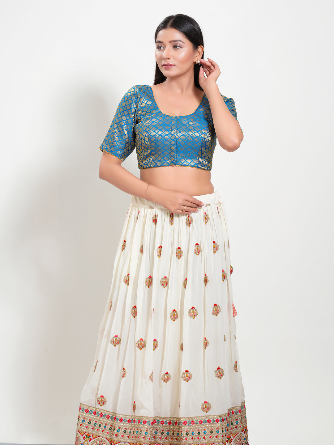 Brocade Diamond Butti Blouse