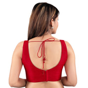 Vamas Silk Solid Rouching Blouse