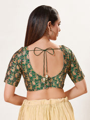 Paisley Brocade Paan Neck Blouse