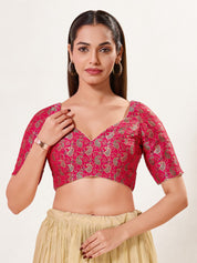 Paisley Brocade Paan Neck Blouse