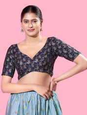 Paisley Brocade Paan Neck Blouse