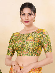 Position Print High Neck Blouse