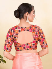 Square Embroidery Sequence Chinon Blouse
