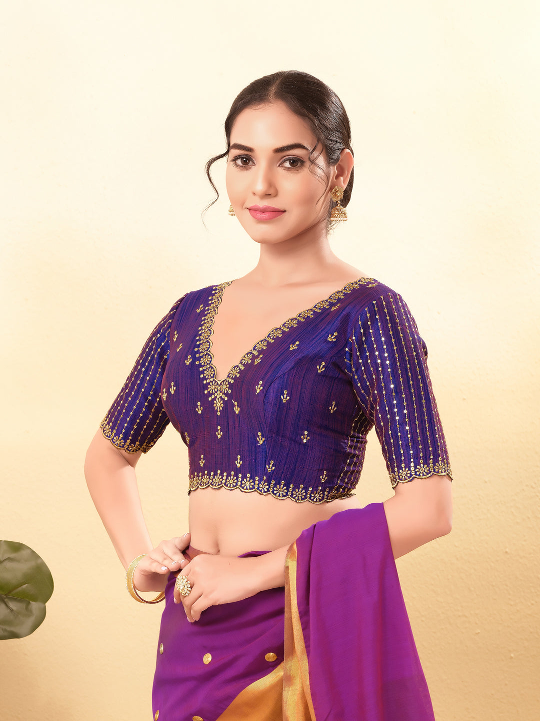 Wedding Special Embroidery Zari Silk Blouse