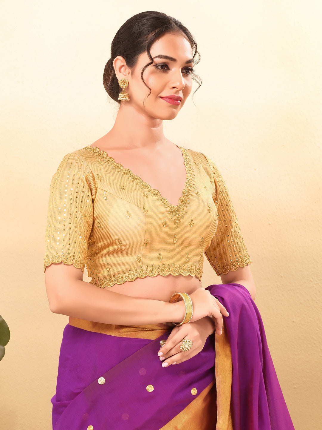 Wedding Special Embroidery Zari Silk Blouse