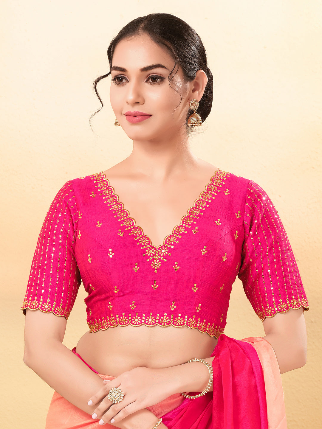 Wedding Special Embroidery Zari Silk Blouse