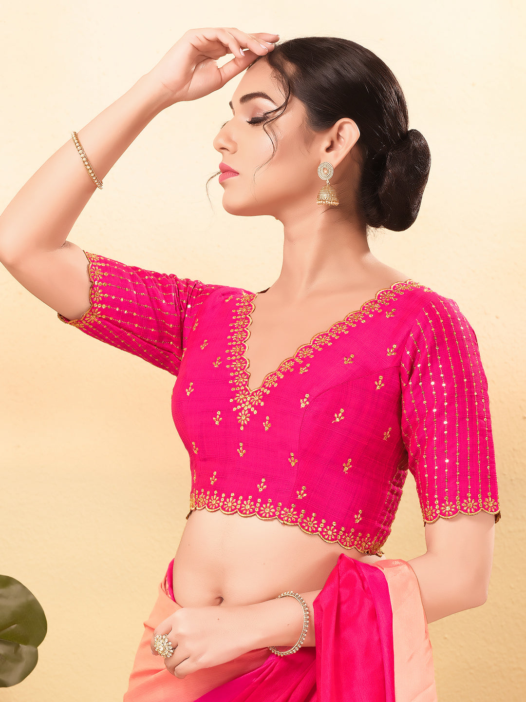 Wedding Special Embroidery Zari Silk Blouse