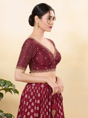 Wedding Special Embroidery Zari Silk Blouse
