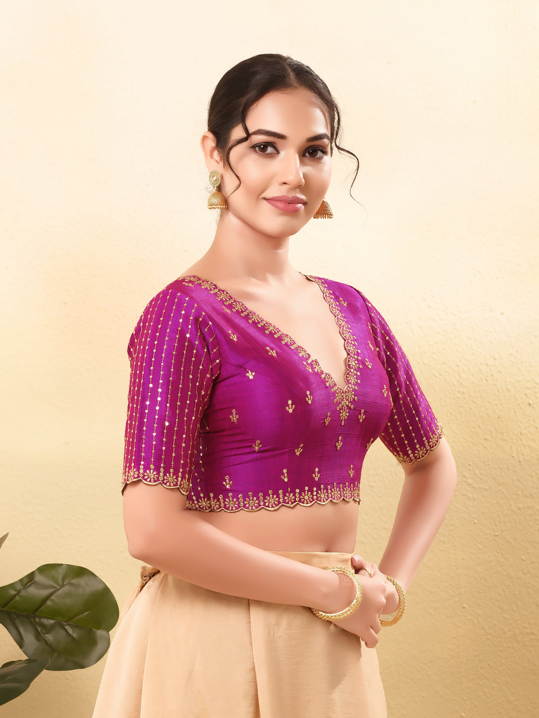 Wedding Special Embroidery Zari Silk Blouse