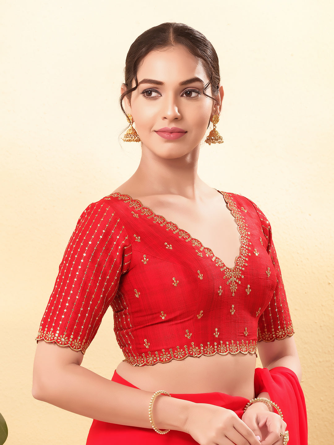 Wedding Special Embroidery Zari Silk Blouse