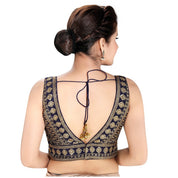 Signature V Neck Embroidery Sequence Blouse