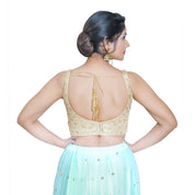Sequence Net Sweetheart Neck Sleeveless Blouse