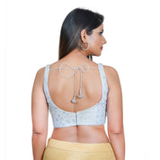 Sequence Net Sweetheart Neck Sleeveless Blouse
