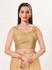 Sequence Zig Zah Thread Round Neck Blouise